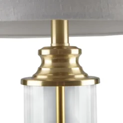 Table Lamps-Kirkland's Home Clear Glass Base Gold Table Lamps, Set Of 2 White