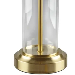 Table Lamps-Kirkland's Home Clear Glass Base Gold Table Lamps, Set Of 2 White