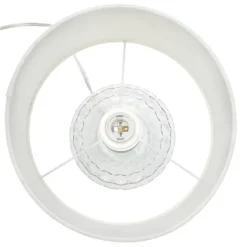 Table Lamps-Kirkland's Home Clear Glass Honeycomb Table Lamp White