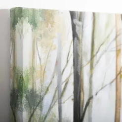 Canvas Art-Kirkland's Home Clearing Forest Scenery Canvas Art Print Green/Brown/Gray