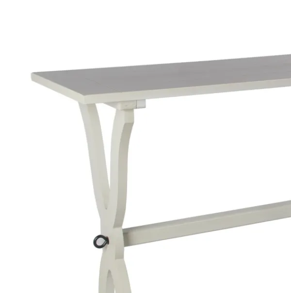 Console Tables-Kirkland's Home Cloud Hourglass Console Table Gray
