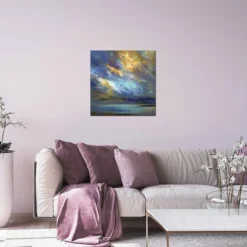 Wall Plaques-Kirkland's Home Coastal Clouds Print On Acrylic Glass Blue