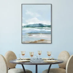 Canvas Art-Kirkland's Home Coastal Mountains I Framed Canvas Art Print Blue