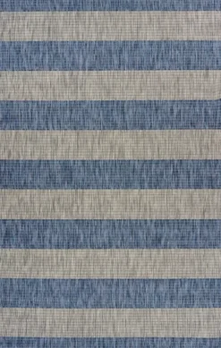 Outdoor Rugs-Kirkland's Home Coastal Stripes Outdoor Area Rug, 7X9 Blue/Gray
