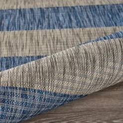 Outdoor Rugs-Kirkland's Home Coastal Stripes Outdoor Area Rug, 7X9 Blue/Gray