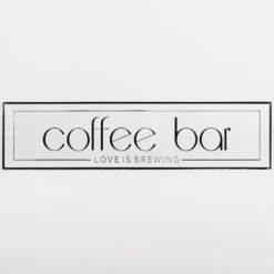 Wall Quotes & Signs-Kirkland's Home Coffee Bar Love Is Brewing Wall Plaque White/Black