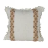 Pillows-Kirkland's Home Coffee Brown Textured Stripe Throw Pillow White/Brown