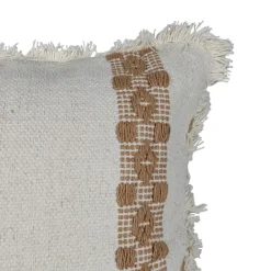 Pillows-Kirkland's Home Coffee Brown Textured Stripe Throw Pillow White/Brown