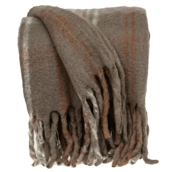 Blankets & Throws-Kirkland's Home Coffee Hand Loomed Throw With Tassels Brown