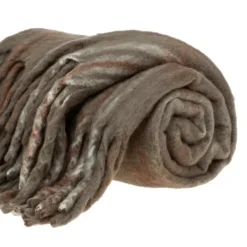 Blankets & Throws-Kirkland's Home Coffee Hand Loomed Throw With Tassels Brown