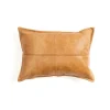 Pillows-Kirkland's Home Cognac Faux Leather Lumbar Pillow Brown