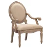 Accent Chairs-Kirkland's Home Coley Beige Linen Armchair Tan