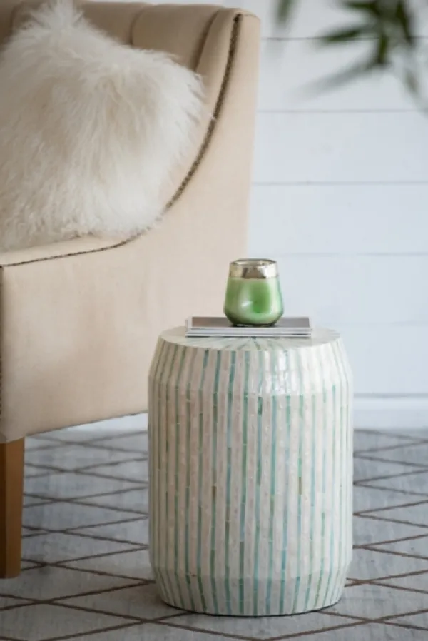 Accent & End Tables-Kirkland's Home Color Capiz Shell Accent Table Multi