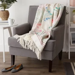 Blankets & Throws-Kirkland's Home Color Diamond Cut Throw Multi