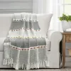 Blankets & Throws-Kirkland's Home Color Herringbone Stripe Throw Multi