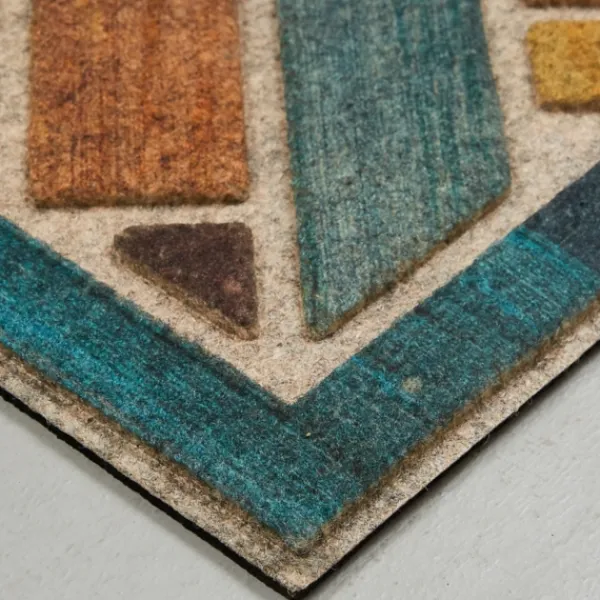 Doormats-Kirkland's Home Color Woodblock Garden Doormat Multi