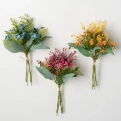 Stems & Bouquets-Kirkland's Home Colorful Bloom Bouquets, Set Of 3 Blue/Pink/Orange