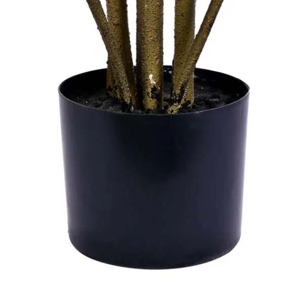 Trees & Topiaries-Kirkland's Home Colorful Croton Tree In Black Planter, 7 Ft.