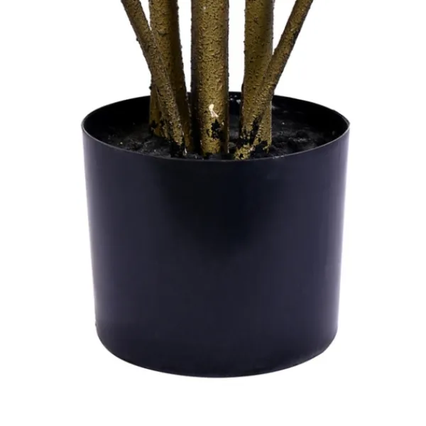 Trees & Topiaries-Kirkland's Home Colorful Croton Tree In Black Planter, 6 Ft.
