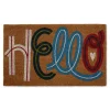 Doormats-Kirkland's Home Colorful Hello Coir Doormat Tan/Multi
