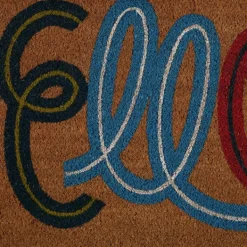 Doormats-Kirkland's Home Colorful Hello Coir Doormat Tan/Multi