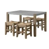 Dining Sets-Kirkland's Home Concrete Table And Stools 5-Pc. Dining Set Gray/Brown