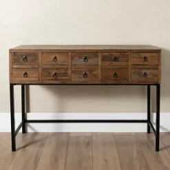 Console Tables-Kirkland's Home Console Table With Keeping Drawers Brown