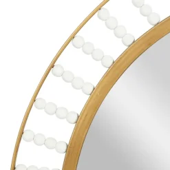 Decorative Mirrors-Kirkland's Home Contemporary Gold Frame With Beads Mirror