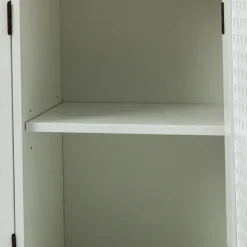 Cabinets & Sideboards-Kirkland's Home Contemporary Lattice Doors Sideboard White