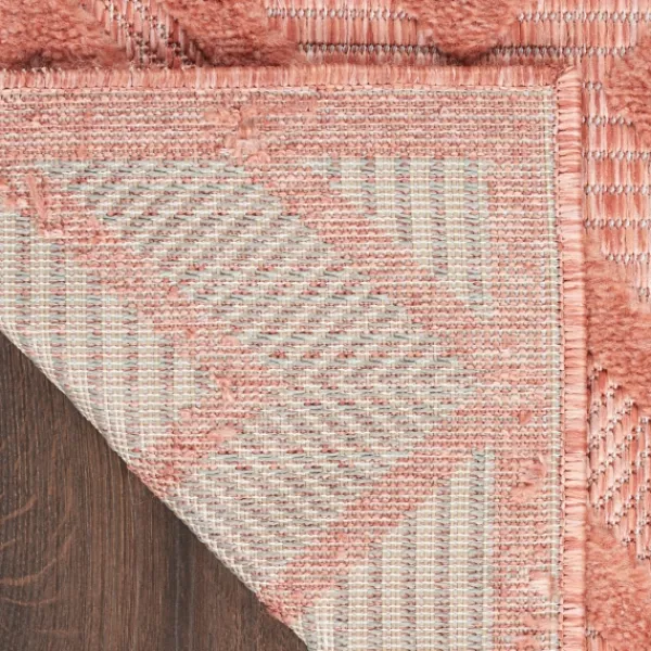 Outdoor Rugs-Kirkland's Home Coral Diamond Indoor/Outdoor Area Rug, 5X7 Orange