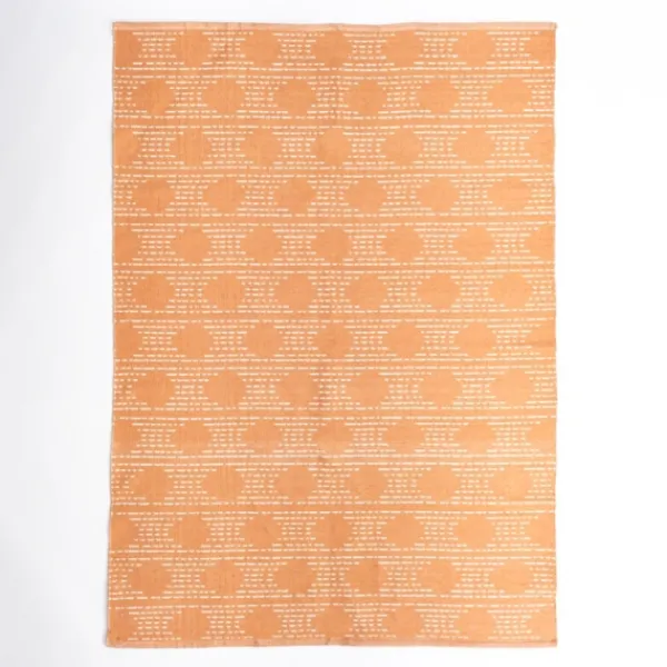 Outdoor Rugs-Kirkland's Home Coral Shibori Outdoor Area Rug, 5X7 Orange