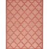 Outdoor Rugs-Kirkland's Home Coral Trellis Indoor/Outdoor Area Rug, 6X9 Pink