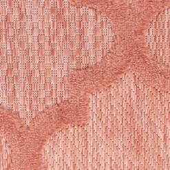 Outdoor Rugs-Kirkland's Home Coral Trellis Indoor/Outdoor Area Rug, 6X9 Pink