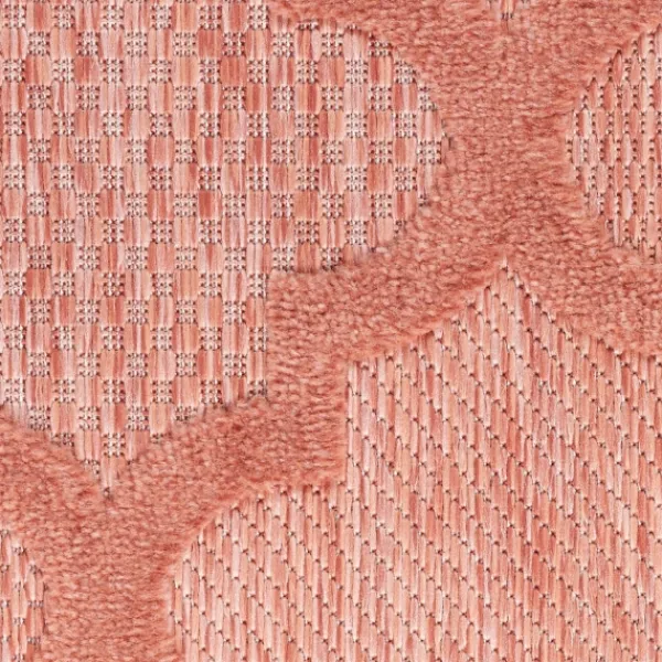 Outdoor Rugs-Kirkland's Home Coral Trellis Indoor/Outdoor Area Rug, 6X9 Pink