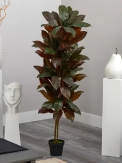 Trees & Topiaries-Kirkland's Home Cordyline Plant In Terracotta Planter Green