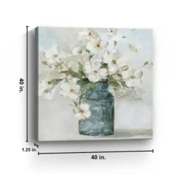 Canvas Art-Kirkland's Home Cottage Charmer Giclee Canvas Art Print, 40X40 In. Blue/White/Green