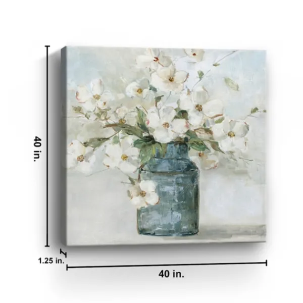 Canvas Art-Kirkland's Home Cottage Charmer Giclee Canvas Art Print, 40X40 In. Blue/White/Green