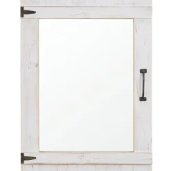 Decorative Mirrors-Kirkland's Home Cottage Door Mirror, 24X32 In. White