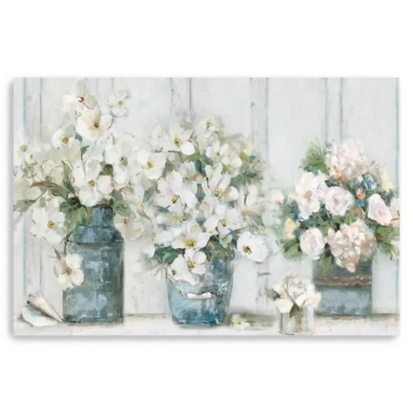 Canvas Art-Kirkland's Home Cottage Mantle Canvas Art Print White/Gray/Green