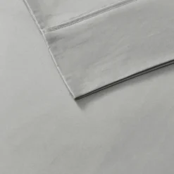 Bed Sheets-Kirkland's Home Cotton Blend Sateen 6-Pc. Queen Sheet Set Gray