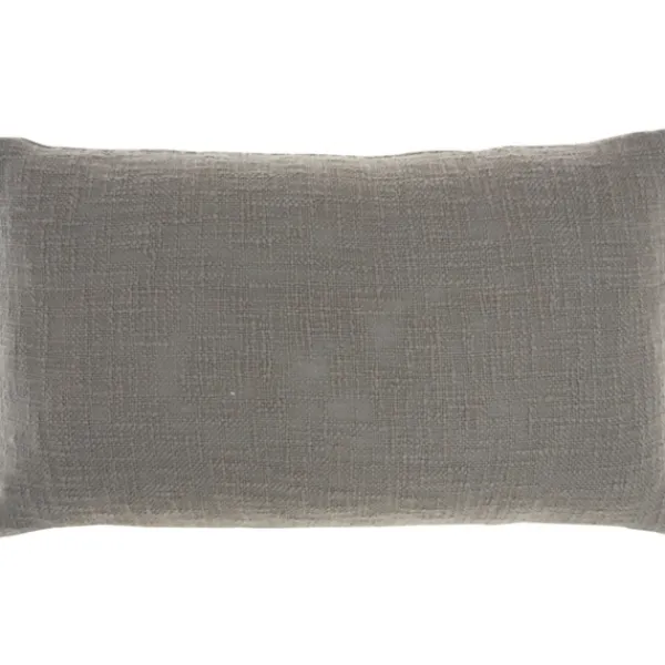 Pillows-Kirkland's Home Cotton Relax Tufted Lumbar Pillow Gray