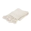 Blankets & Throws-Kirkland's Home Cotton Tassel Throw White