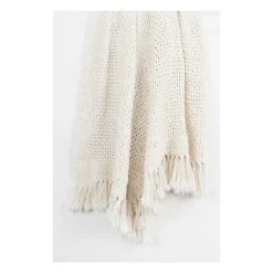 Blankets & Throws-Kirkland's Home Cotton Tassel Throw White