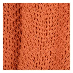 Blankets & Throws-Kirkland's Home Cotton Tassel Throw Orange