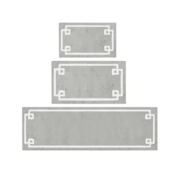 Bathroom Rugs-Kirkland's Home Cotton Tufted Bath Mat With Border, 40 In. Gray