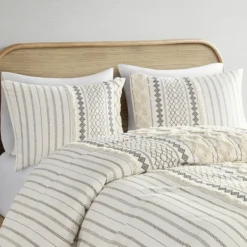 Comforters-Kirkland's Home Cotton Tufted Full/Queen 3-Pc. Comforter Set Ivory