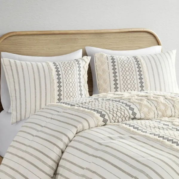 Comforters-Kirkland's Home Cotton Tufted King 3-Pc. Comforter Set Ivory