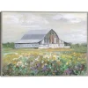 Canvas Art-Kirkland's Home Country Fields Framed Canvas Art Print Gray/Green
