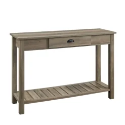 Console Tables-Kirkland's Home Country Style Washed Console Table Gray