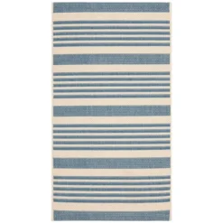Outdoor Rugs-Kirkland's Home Courcy Transitional Outdoor Accent Rug Blue